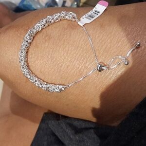 AUTHENTIC GENUINE SOLID STAINLESS STEEL BYZANTINE CHAIN BOLO BRACELET adjustable